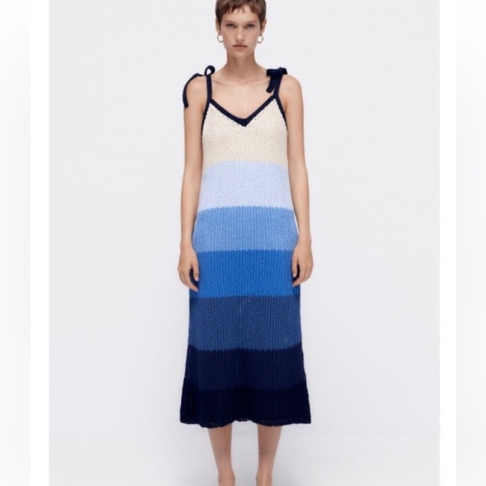 Zara crochet knit limited edition dress